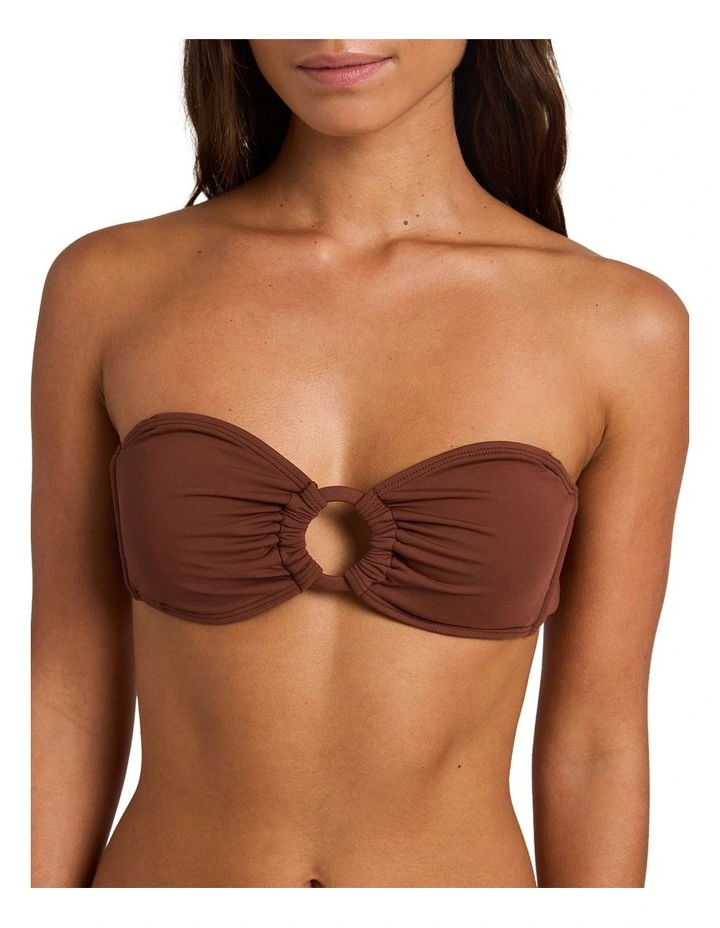 SD Beach Classics Bandeau Bikini Top in Brown image 4