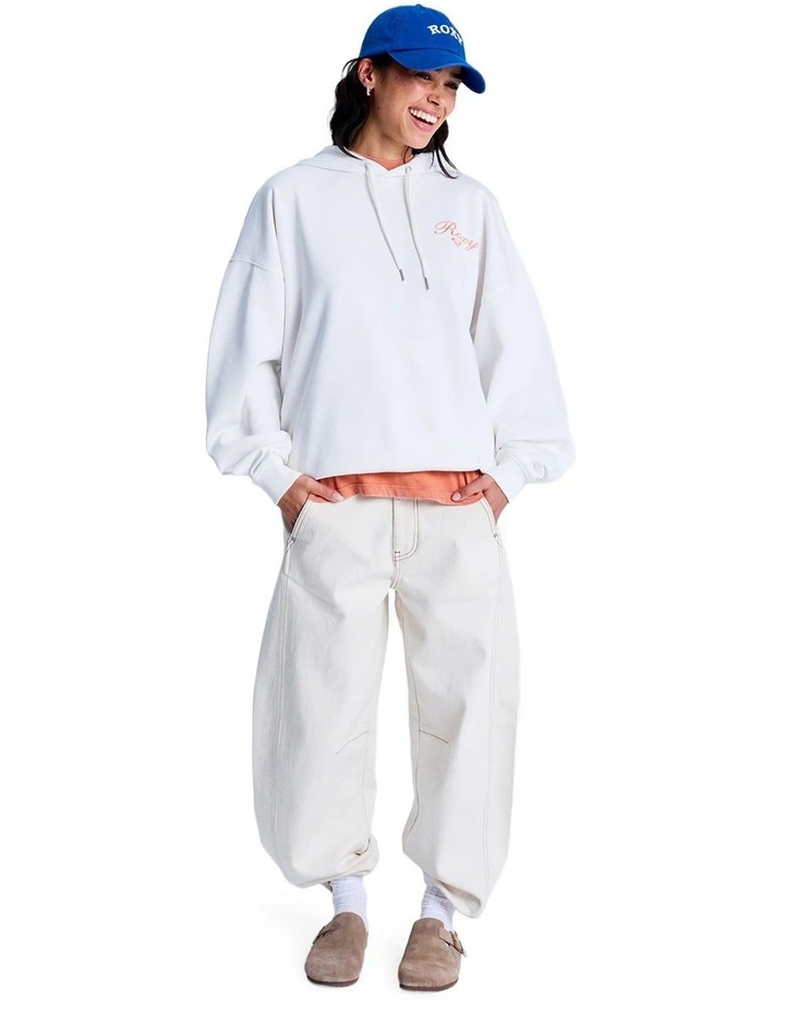 Lineup Oversized Pullover Hoodie in White image 5