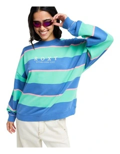 Strictly Stripe Crew Neck Top Green