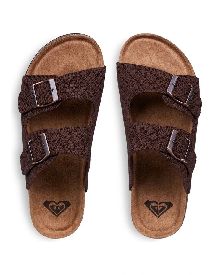 Mannae Buckle Slides Brown image 4