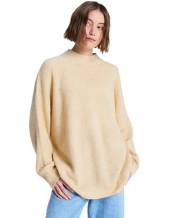Little Dume Crew Neck Top Beige