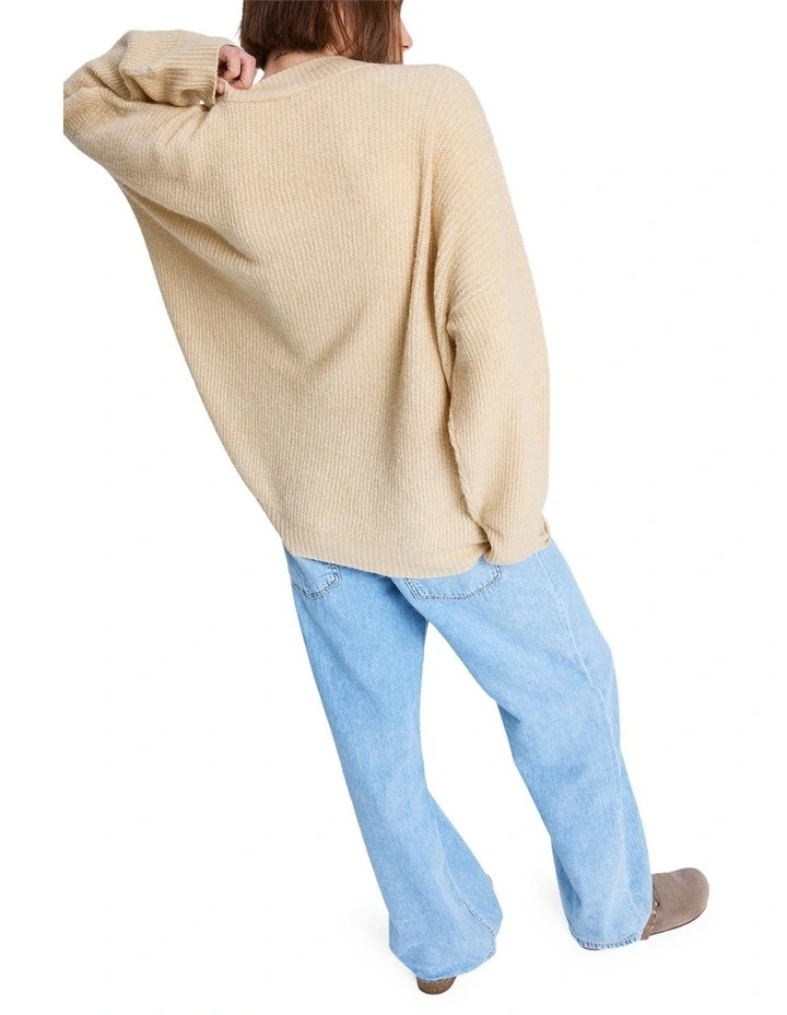 Little Dume Crew Neck Top Beige image 2