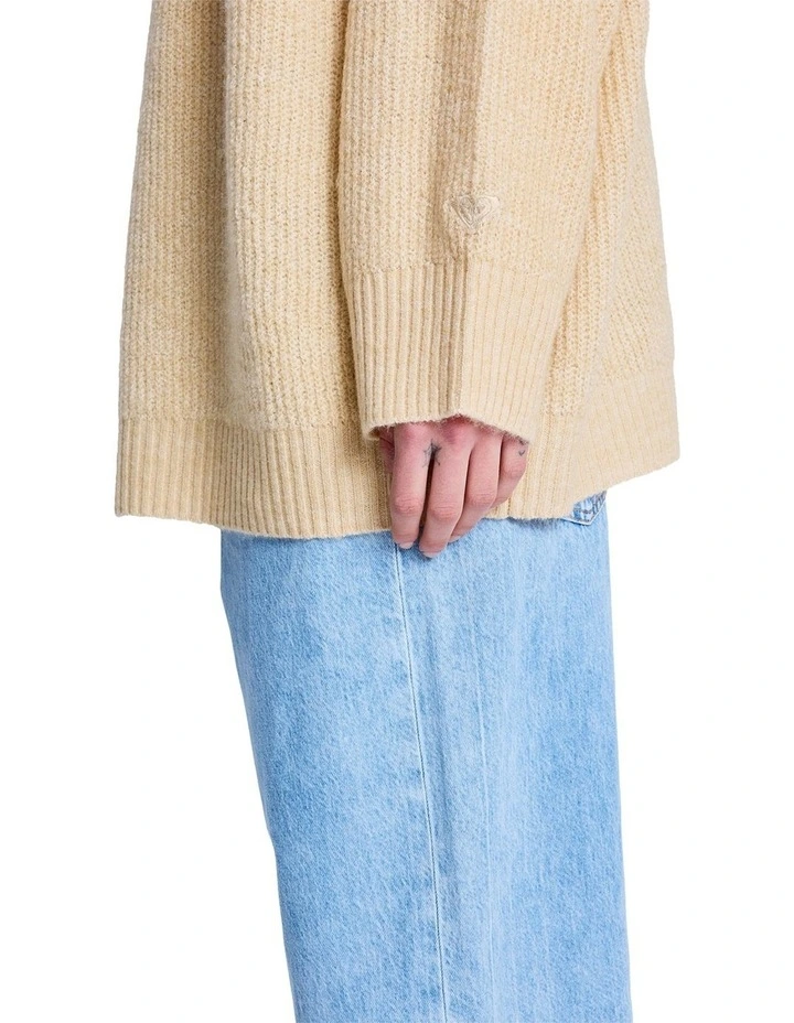 Little Dume Crew Neck Top Beige image 3