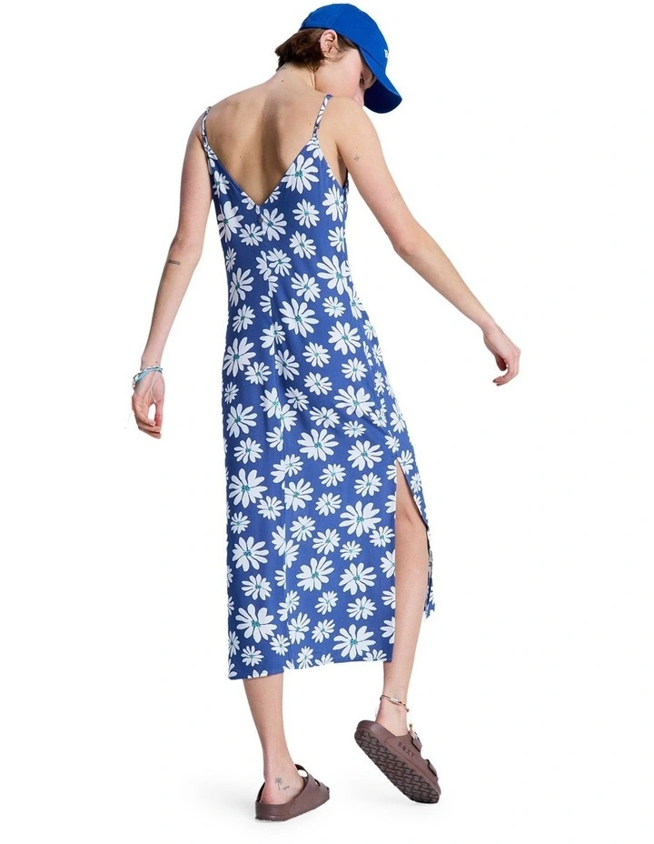 Stay Sunny Slip Midi Dress Blue image 2