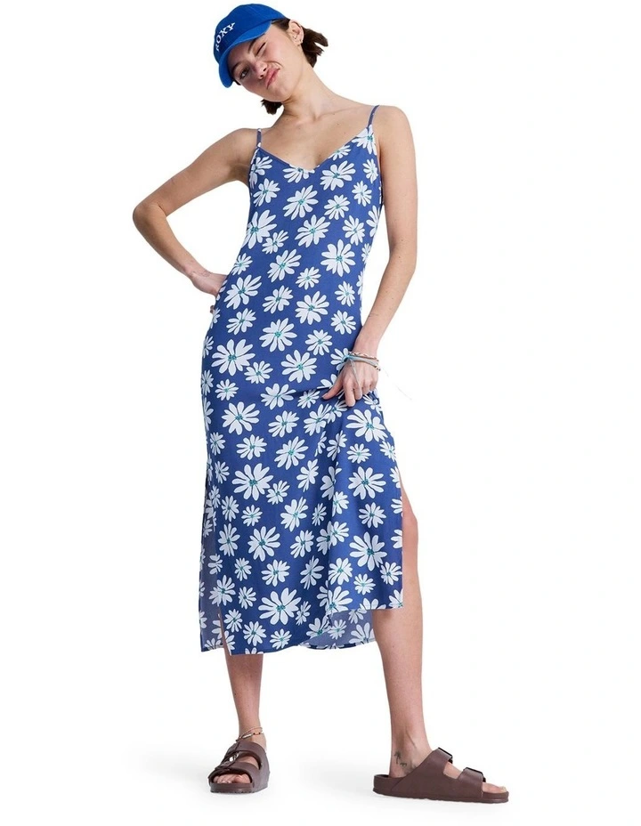 Stay Sunny Slip Midi Dress Blue image 5