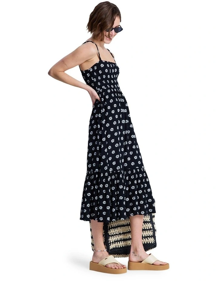 Sunrise Coast Midi Dress in Anthracite Hibiscus image 3