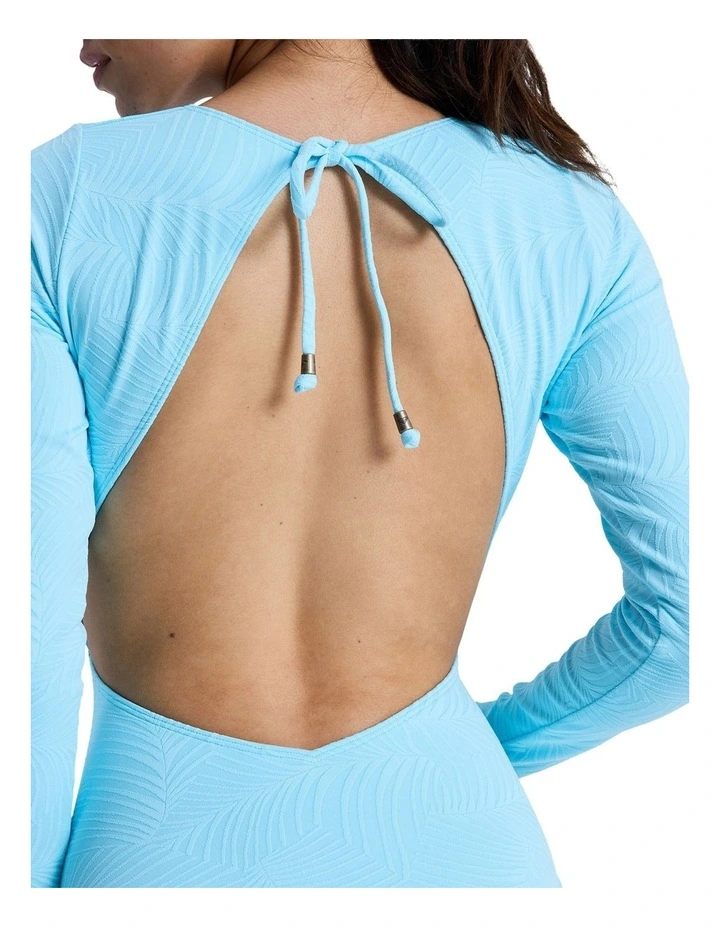 Palm Dream Onesie Rash Vest in Tanager Turquoise image 4