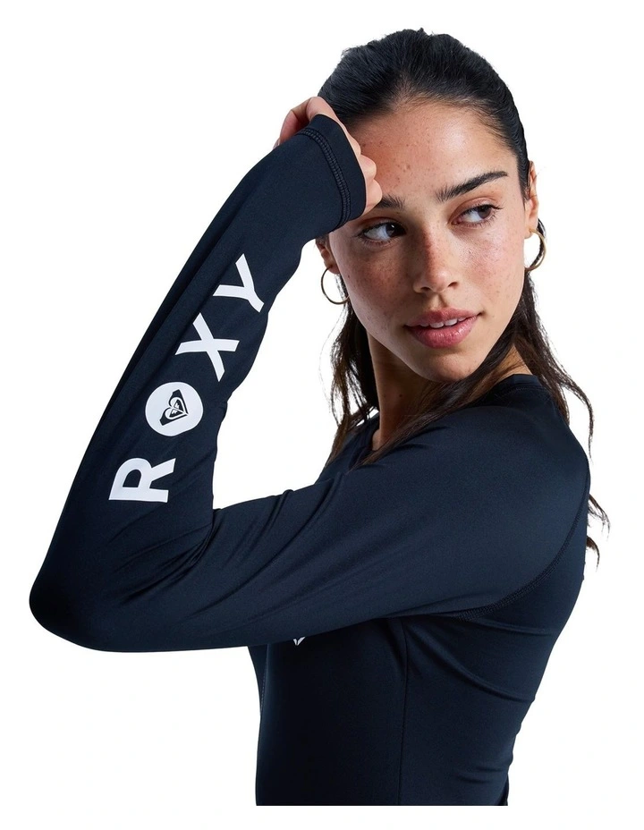 Essentials Long Sleeve One Piece Rash Vest in Anthracite image 4