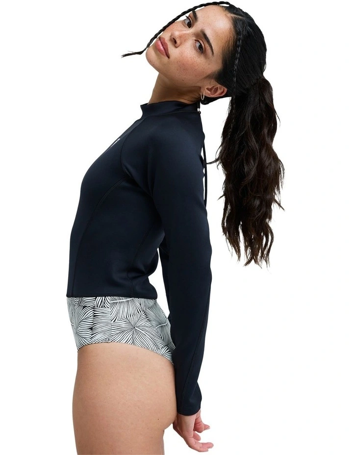 Pro Surf Long Sleeve Rash Vest in Black image 3