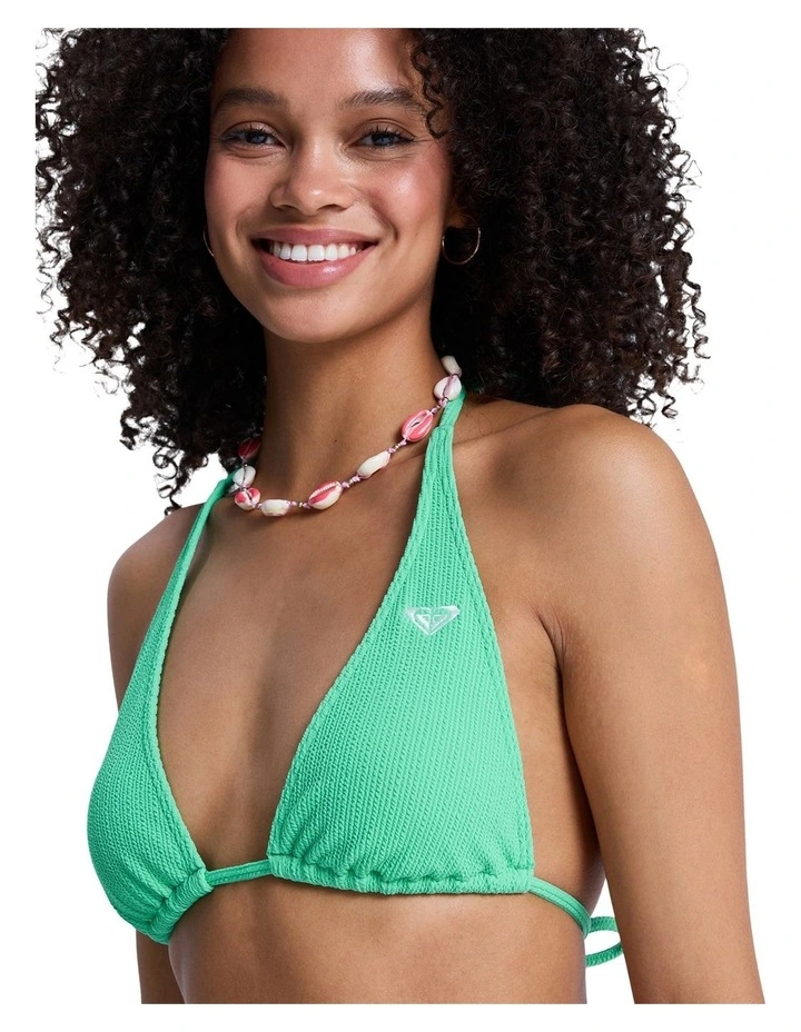 Roxy Sunshine Elongated Tri Bikini Top Green image 4