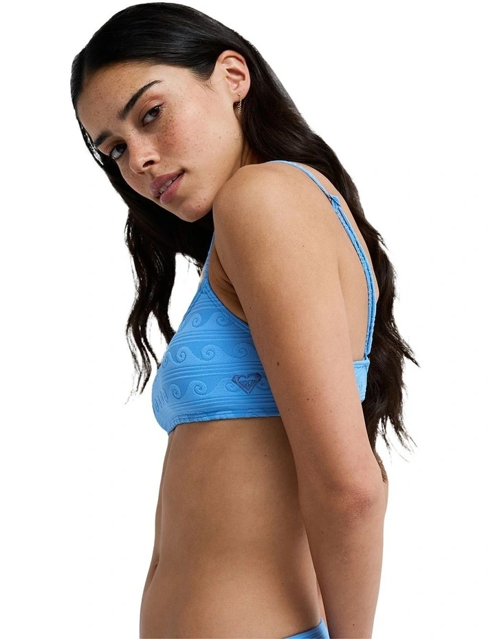 Paradise Wave Bralette Bikini Top in Blue image 3