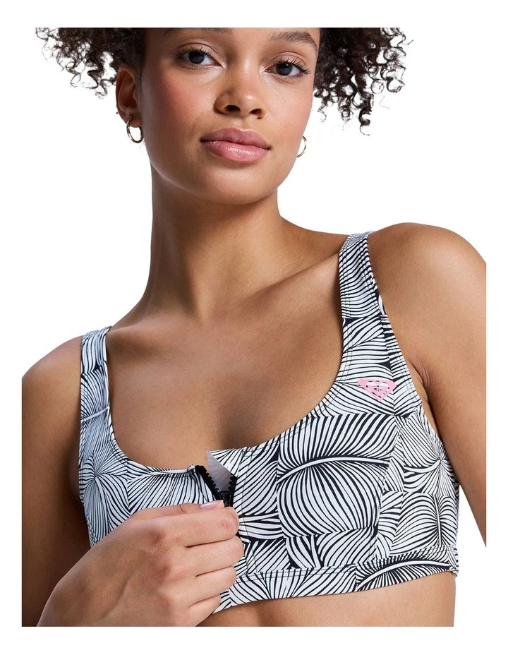 Pro Surf Athletic Tri Bikini Top in Multi image 4