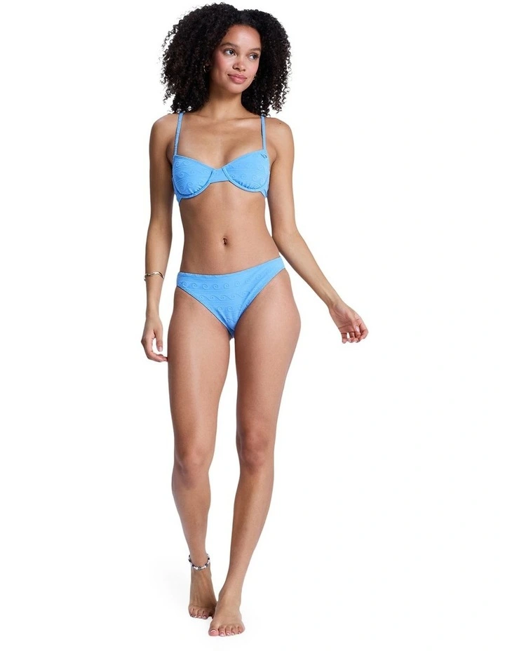 Paradise Wave Underwire Bralette Bikini Top Blue image 5