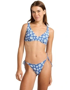 Printed Essentials Underwire D Cup Bikini Top Blue
