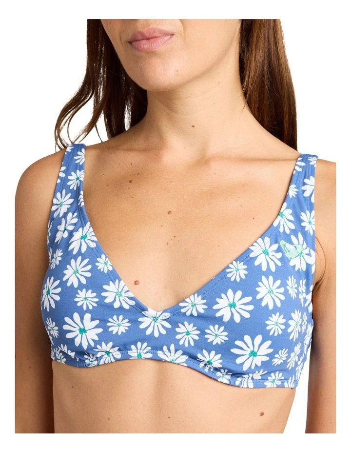 Printed Essentials Underwire D Cup Bikini Top Blue image 4