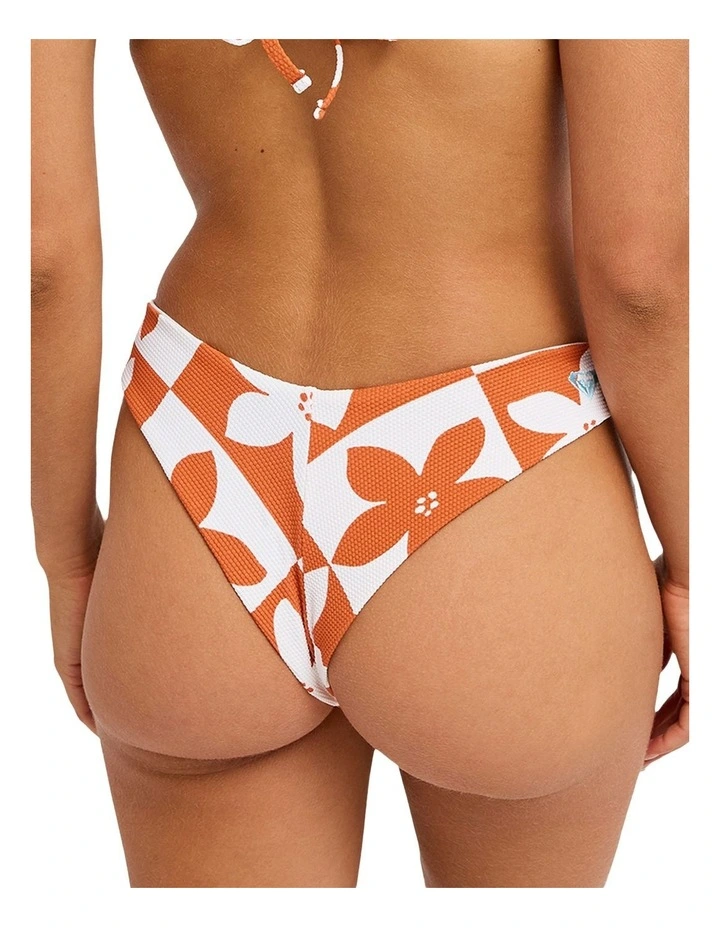 Hazy Days Hi Leg Cheeky Bikini Bottom Orange image 2