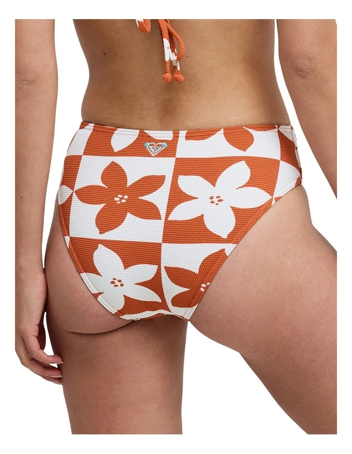 Hazy Days Mid Waist Classic Bikini Bottom in Orange image 2