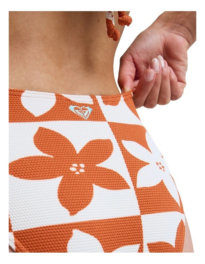 Hazy Days Mid Waist Classic Bikini Bottom in Orange image 4