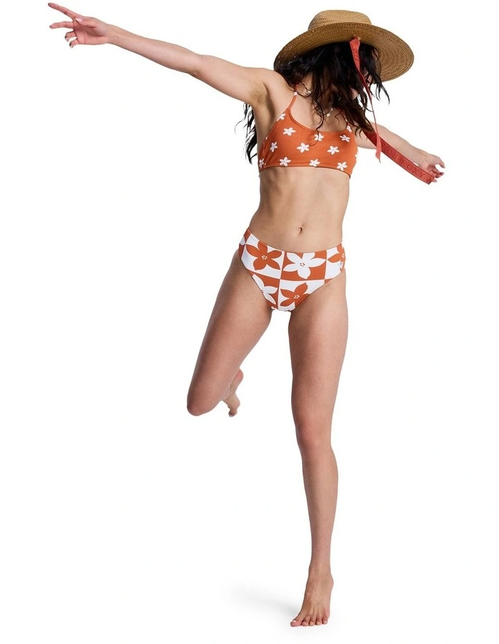 Hazy Days Mid Waist Classic Bikini Bottom in Orange image 5