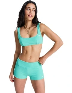 Sunshine High Rise Boyleg Bikini Bottom in Green