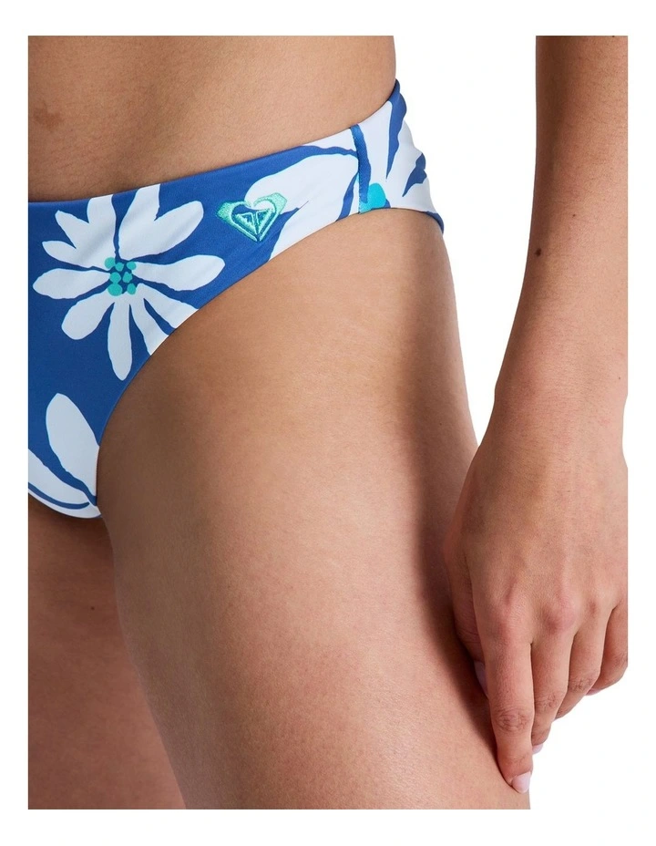 Printed Essentials Cheeky Coverage Bikini Bottom Blue image 3