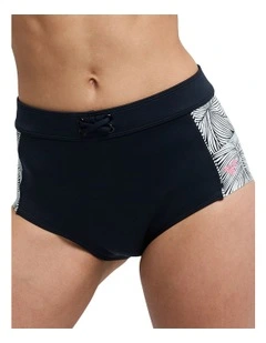 Pro Surf Mid Waist Classic Bikini Bottom in Black