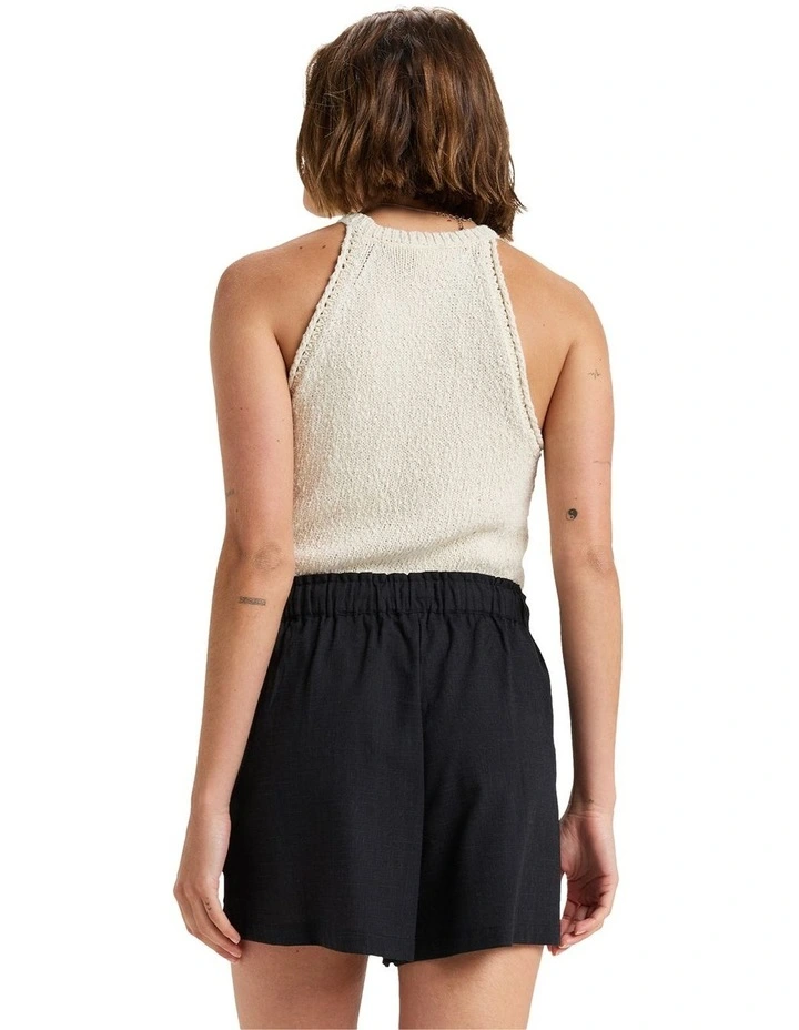 Place To Elastic Waist Shorts in Black image 2