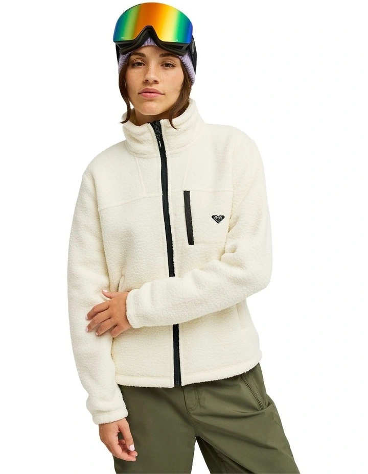 Alabama Full Zip Solid Technical Fleece in White image 1