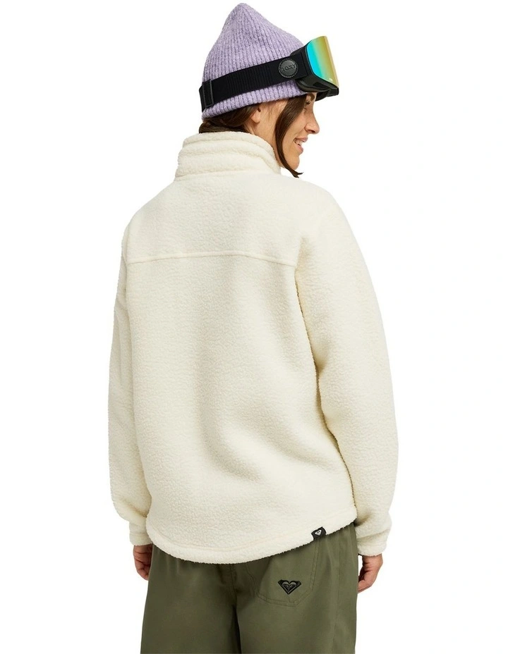 Alabama Full Zip Solid Technical Fleece in White image 2