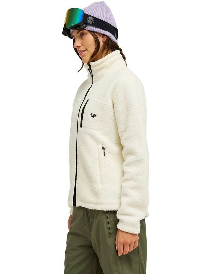 Alabama Full Zip Solid Technical Fleece in White image 3