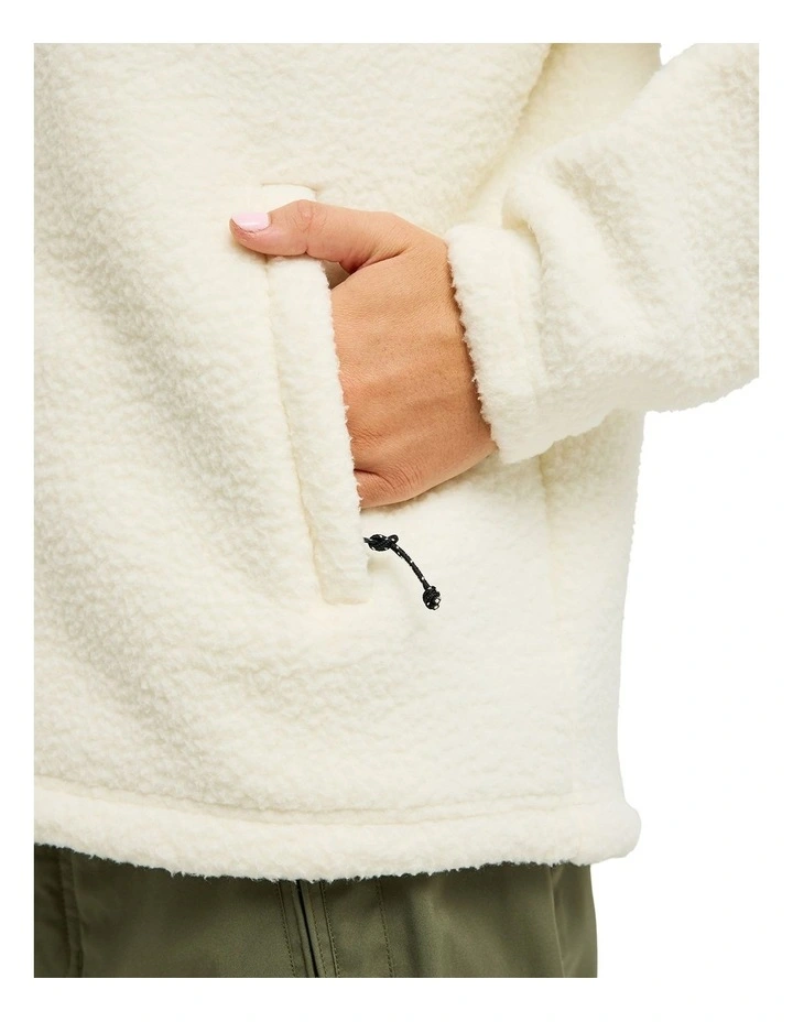 Alabama Full Zip Solid Technical Fleece in White image 4