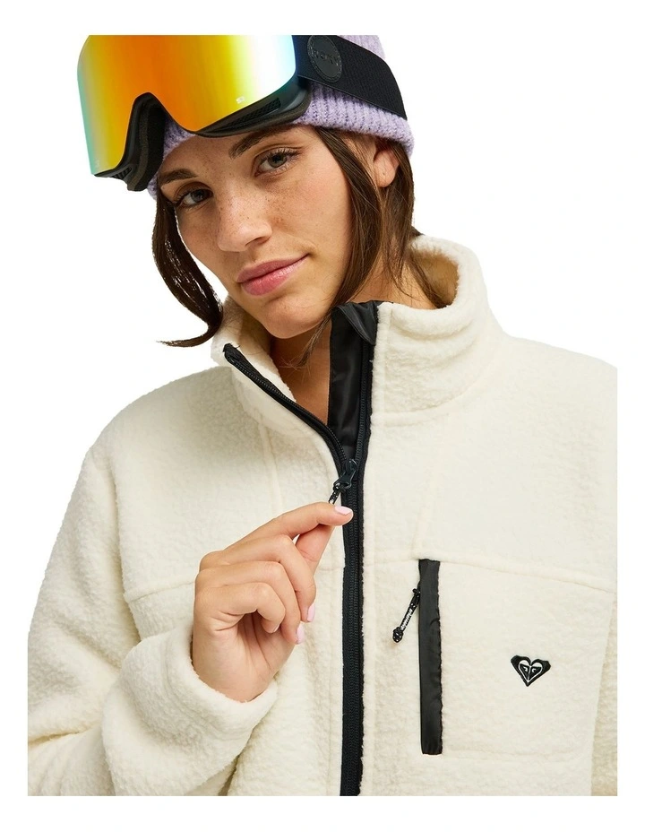 Alabama Full Zip Solid Technical Fleece in White image 5