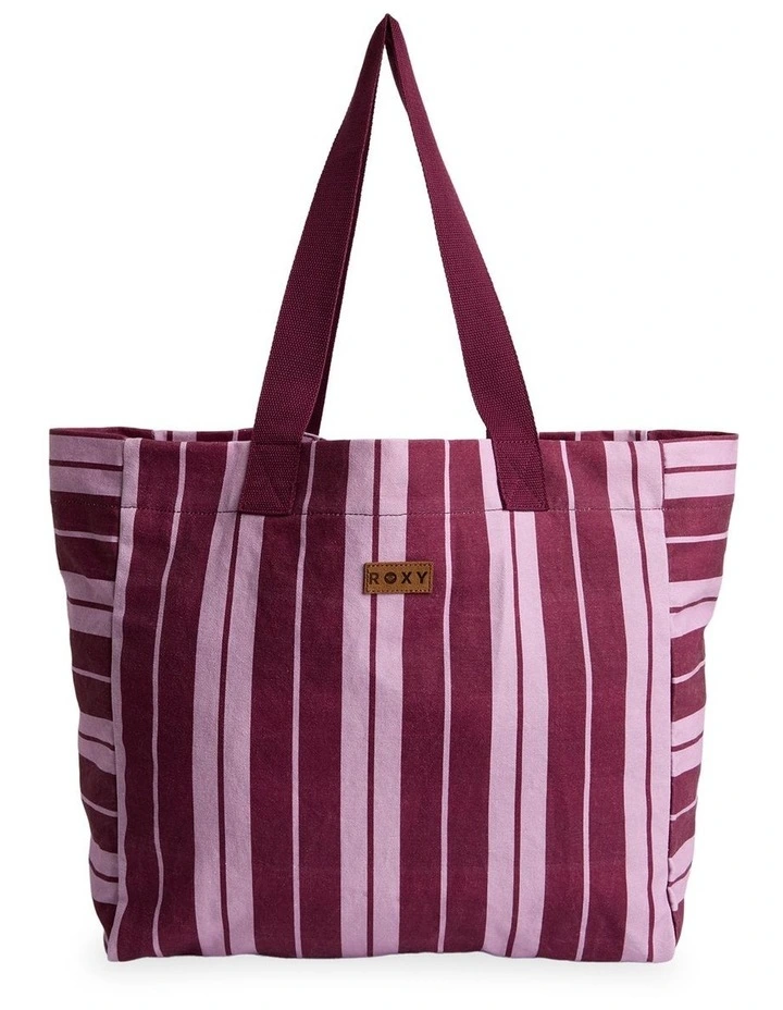 Sunday Stripe Tote Bag in Red image 1