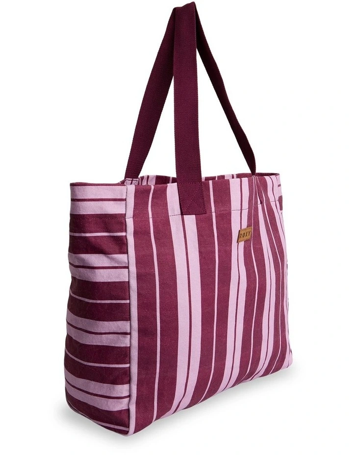 Sunday Stripe Tote Bag in Red image 3