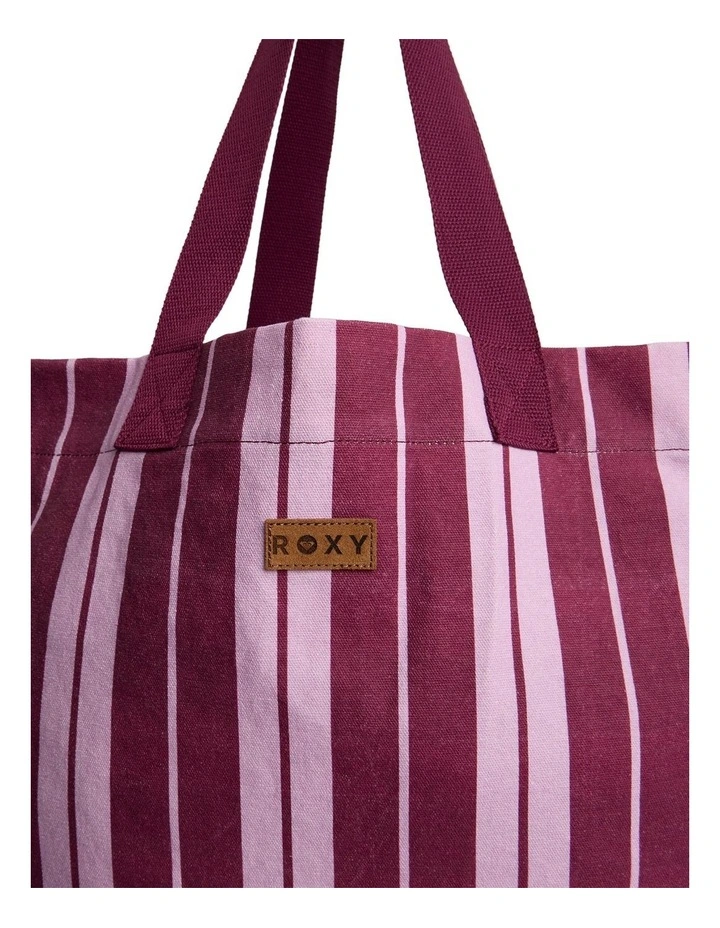 Sunday Stripe Tote Bag in Red image 4