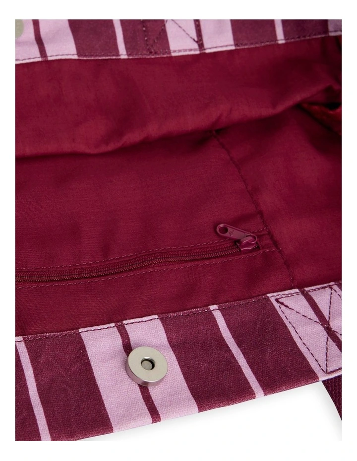 Sunday Stripe Tote Bag in Red image 5
