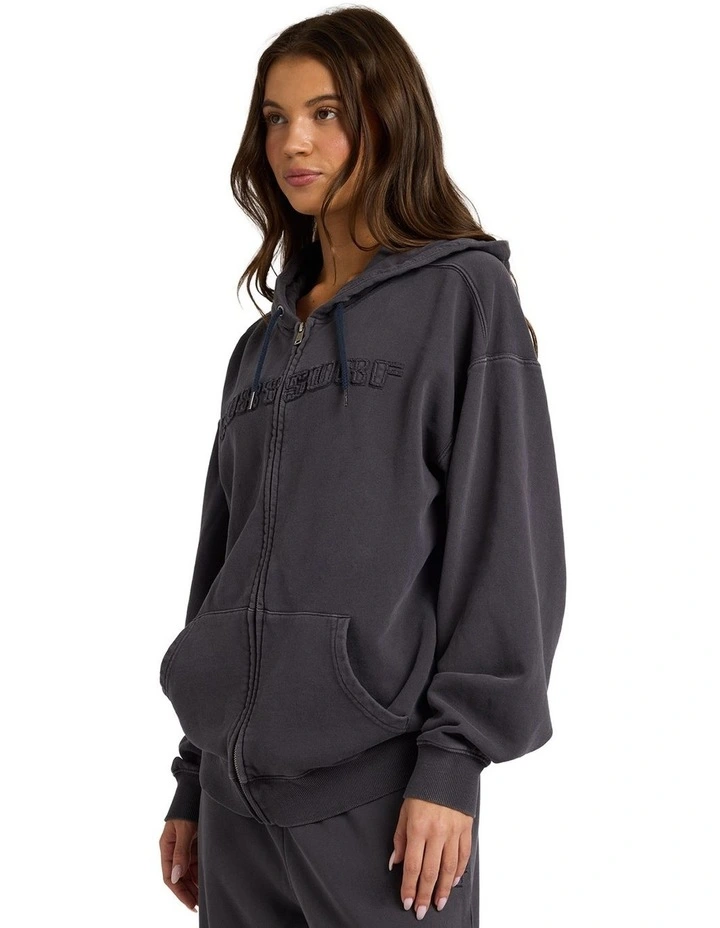 This Way Zip Thru Sweatshirt in Black image 3