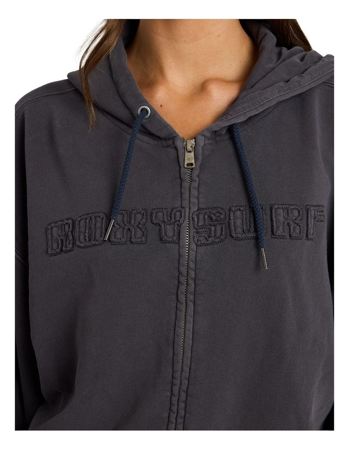 This Way Zip Thru Sweatshirt in Black image 4