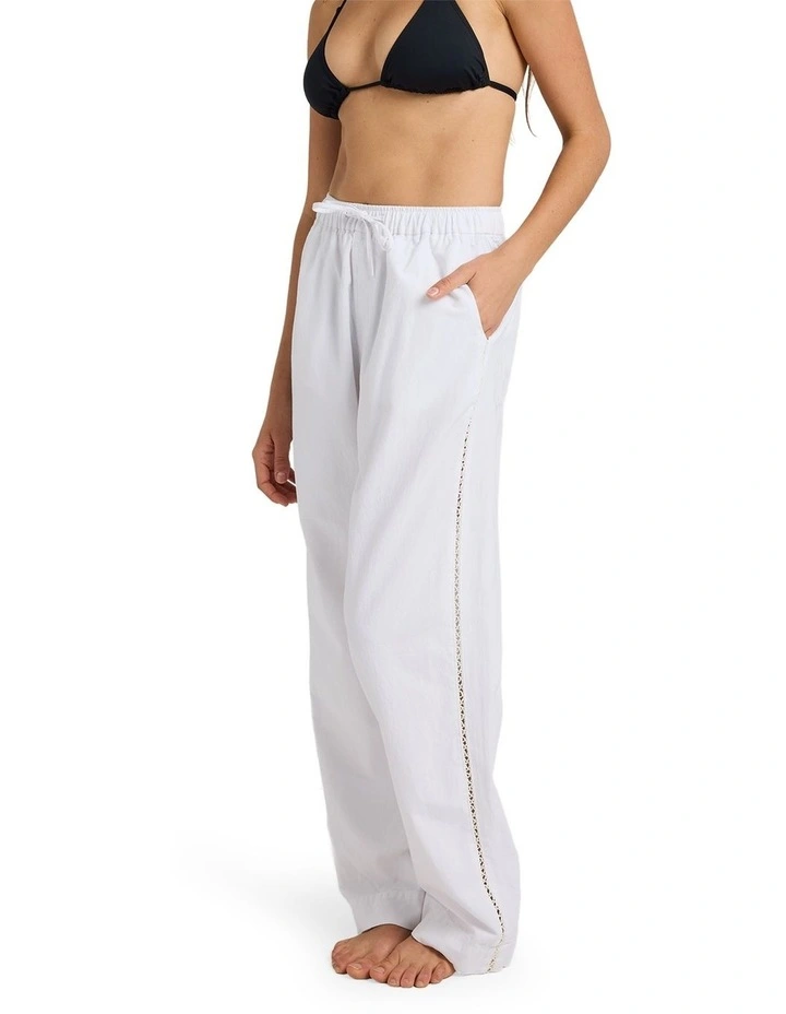 Sun Lover Linen Pants in White image 3