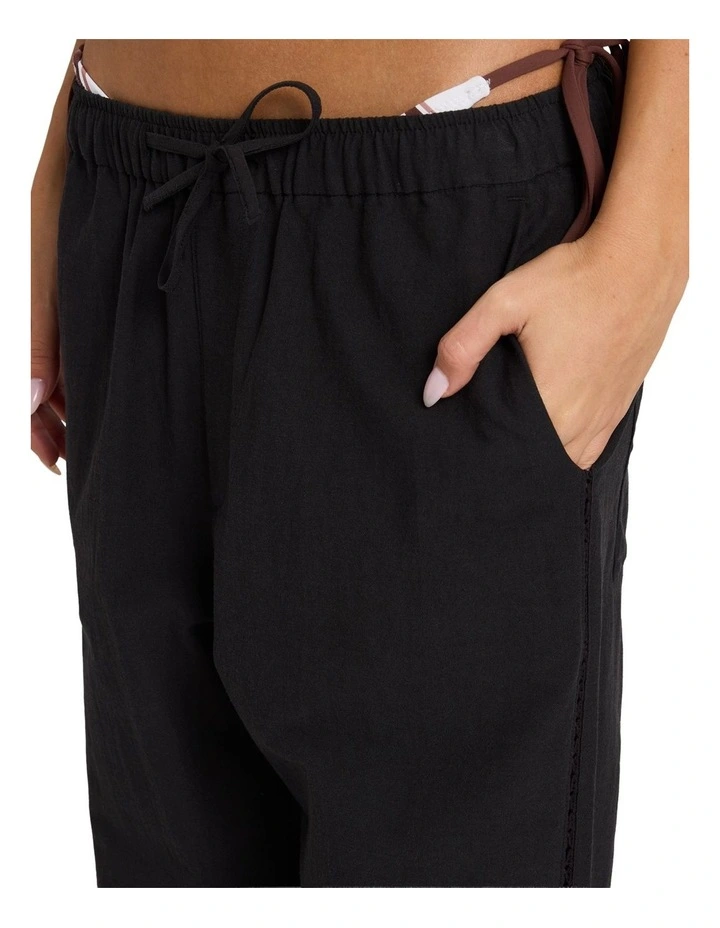 Sun Lover Linen Pants in Black image 4
