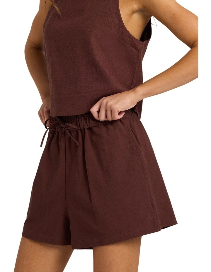 Place To Be Linen Shorts in Brown image 3