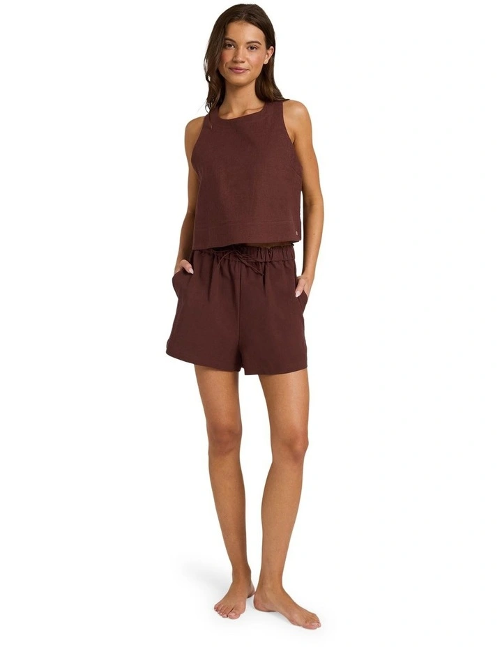 Place To Be Linen Shorts in Brown image 5