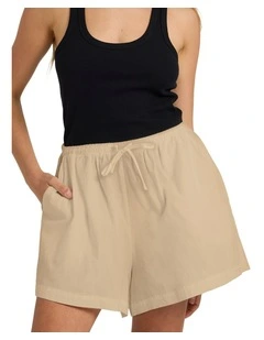 Lolani Linen Shorts in Beige