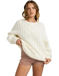 Crossing Sweater in White