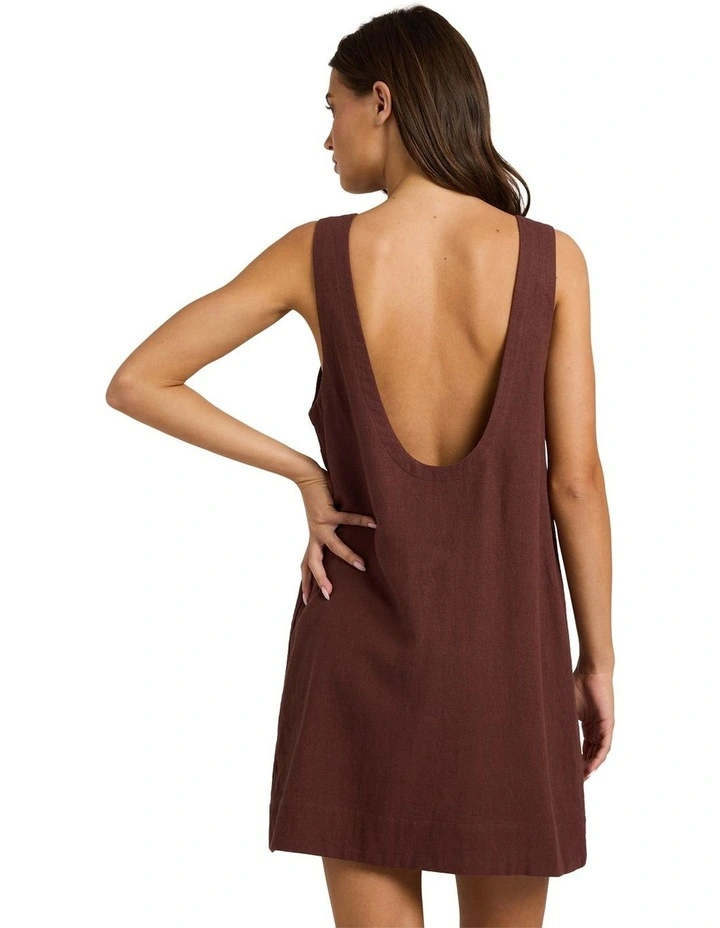 Lucky Charm Mini Dress in Brown image 2