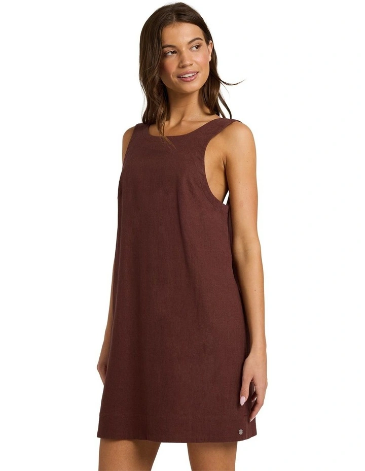 Lucky Charm Mini Dress in Brown image 3