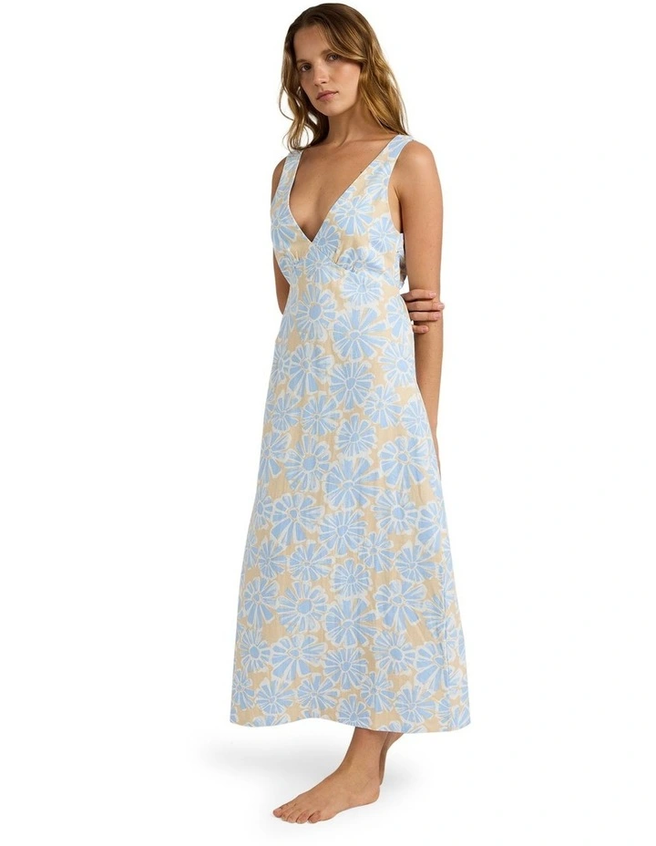 Daisy Haze Midi Dress in Blue image 3