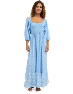 Borderline Maxi Dress in Blue