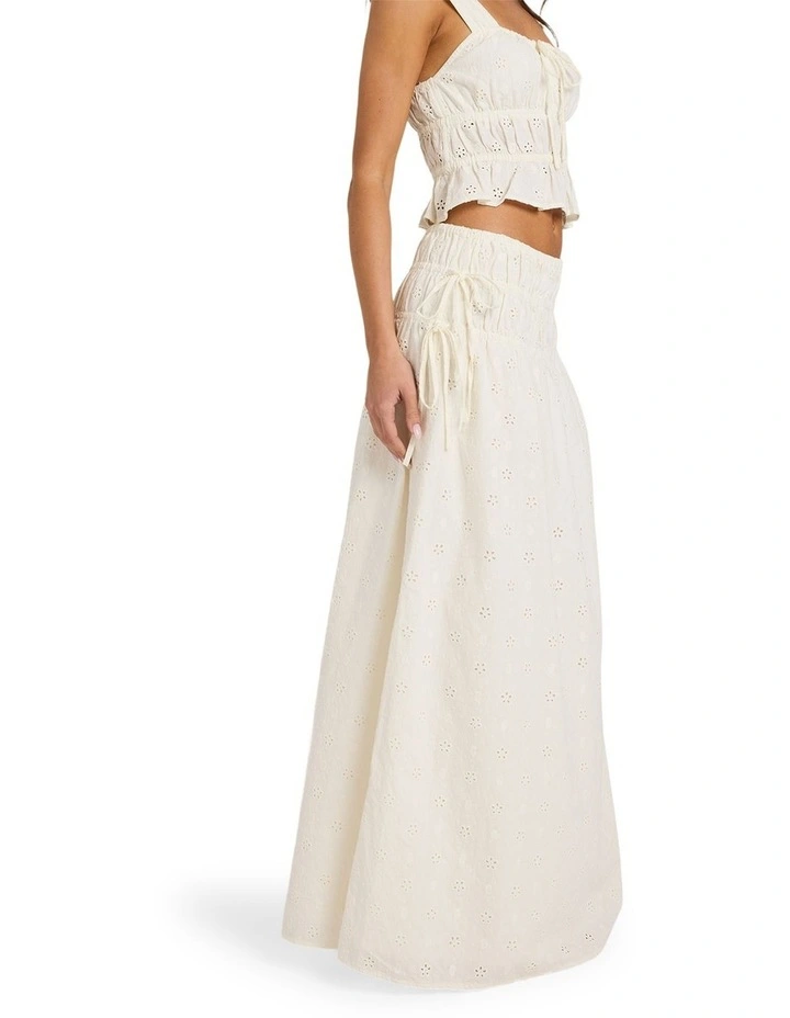 Lucky One Maxi Skirt in White image 3