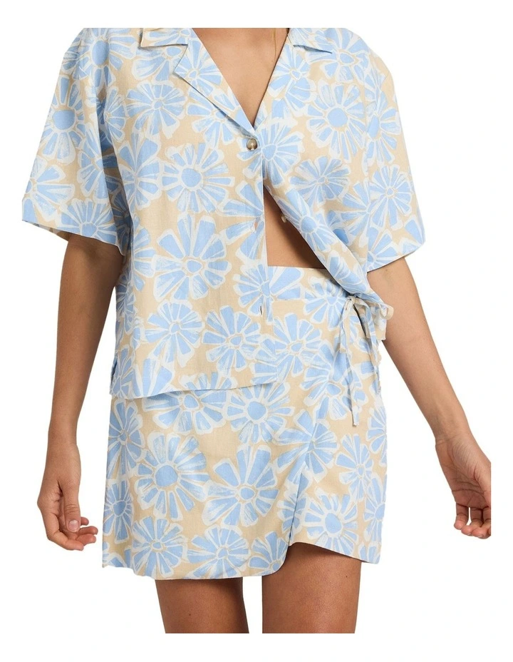Daisy Haze Mini Skirt in Blue image 1
